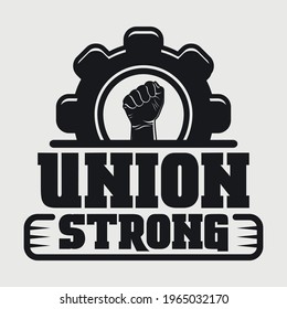 Union Strong Typography Vector Design 