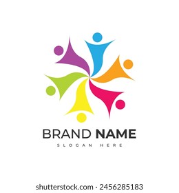 Union or teamwork logo and symbol vector image