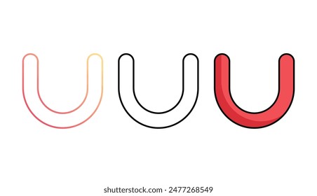 Union Of Two Set icon design with white background stock illustration