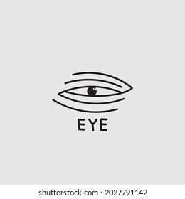 uniqe authentic eye simple logo shape vector design