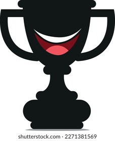 Uniqe Design Black and White Trophy Like Smile