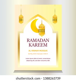 Uniqe Design Ramadan poster Templates. You can apply in print, for example posters, flyers, invitations, invitation cards. - vector