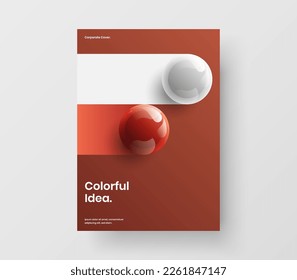 Einzigartige 3D Bälle Corporate Identity Illustration. Abstrakte Platine A4 Vektordesign-Vorlage.