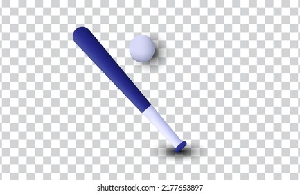 unique 3d baseballl icon design isolated on transparant background.Trendy and modern vector in 3d style.