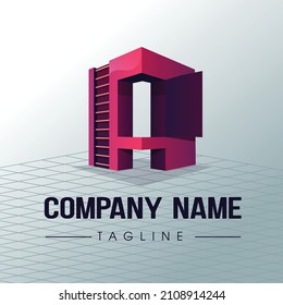 unique 3d logo of letter A. Can be used as a logo or symbol for construction companies or property dealers. Gives vibes for real estate business. PNG used for marketing posters or posts.