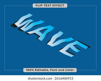unique 3d text effect wave