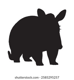 Unique Aardvark Silhouette for Tattoo Designs and Sketches - Aardvark Vector - Aardvark Illustration