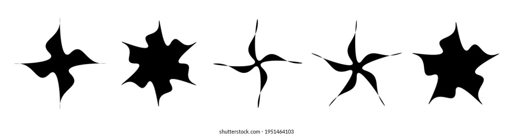 Unique abstract artistic radial and geometric mandala, motif icon set