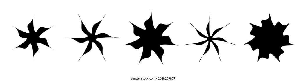 Unique abstract artistic radial and geometric mandala, motif icon set