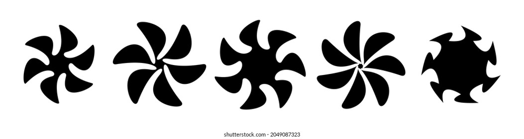 Unique abstract artistic radial and geometric mandala, motif icon set