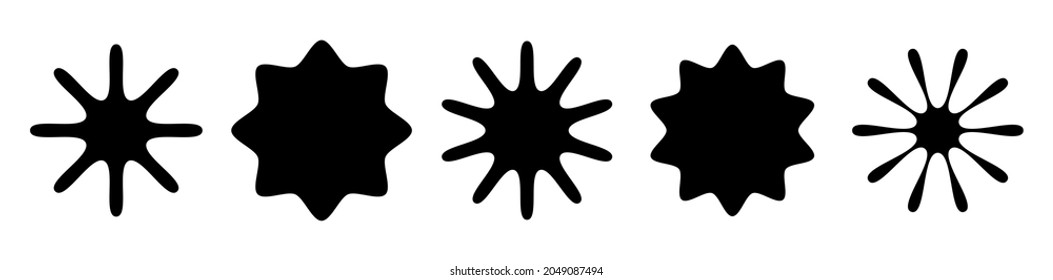 Einzigartige abstrakte künstlerische Radial- und geometrische Mandala, Motivsymbol-Set