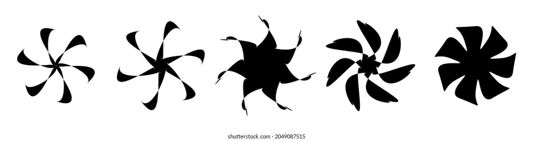 Unique abstract artistic radial and geometric mandala, motif icon set