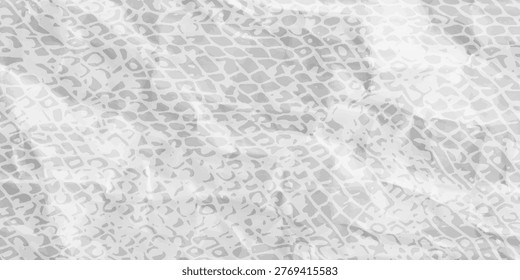 Unique abstract background combining a realistic gray crumpled paper texture with an organic reptilian scales pattern. This high-detail fusion offers a raw, tactile aesthetic perfect for edgy branding, animal-inspired digital art, and experimental graphic design.