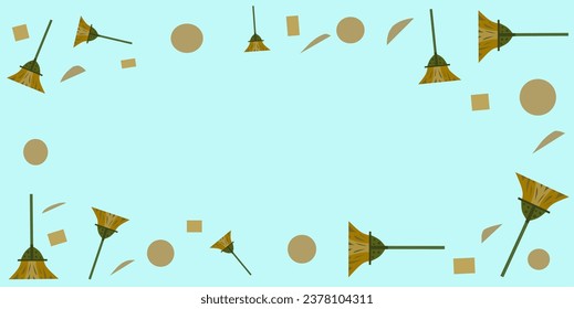 unique abstract background illustration, abstract background with broom decoration, beautiful broom vector.