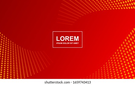 Unique abstract background with yellow dot motif on red background. Background perfect for web design, banner, presentation etc.