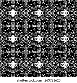 Unique, abstract black and white pattern - vector