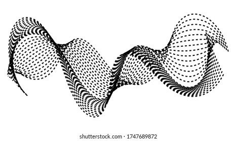 Unique abstract broken lines black colors background design