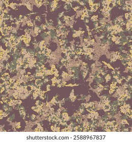 Unique abstract camouflage pattern, blending fashion and function for clothing, gear, and accessories.