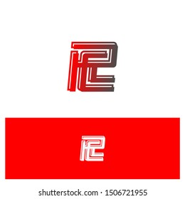 unique abstract camouflaging the lettering P C L, logo for your company or personal branding