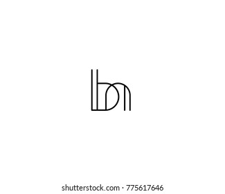 Unique, Abstract and creative letters BN,NA,B and N logo design 