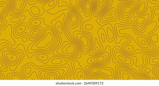 Unique abstract design featuring wavy line patterns on a yellow background in contemporary minimalist style