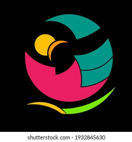 a unique abstract design with a nice and elegant color combination.
these designs are suitable for use as symbols, logos, icons and backgrounds etc.