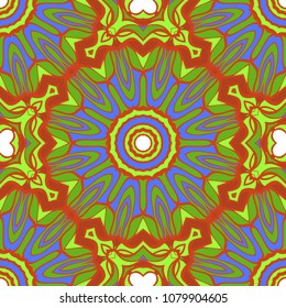 Unique, abstract floral color pattern. Seamless vector illustration. For design, wallpaper, background, print
