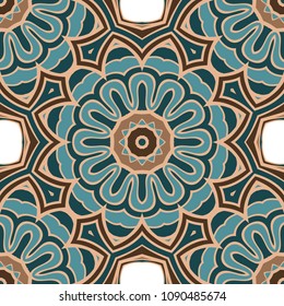 Unique, abstract floral color pattern. Seamless vector illustration. For design, wallpaper, background, print