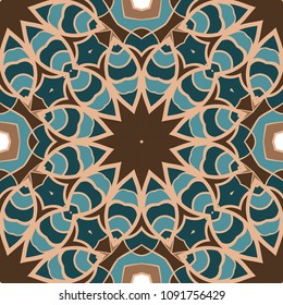 Unique, abstract floral color pattern. Seamless vector illustration. For design, wallpaper, background, print
