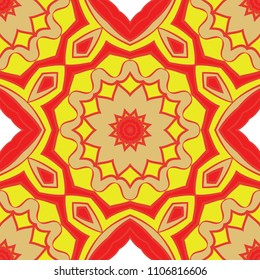 Unique, abstract floral color pattern. Seamless vector illustration. For design, wallpaper, background, print