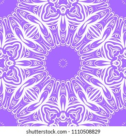 Unique, abstract floral color pattern. Seamless vector illustration. For design, wallpaper, background, fantastic print.
