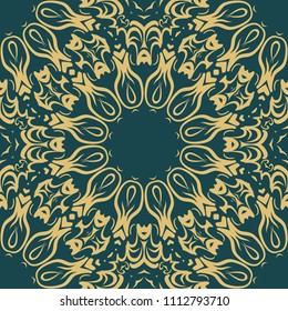 Unique, abstract floral color pattern. Seamless vector illustration. For design, wallpaper, background, ornament, bohemian print.
