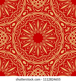 Unique, abstract floral color pattern. Seamless vector illustration. For design, wallpaper, background, fantastic print.
