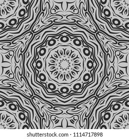 Unique, abstract floral color pattern. Seamless vector illustration. For design, wallpaper, background, ornament, bohemian print.