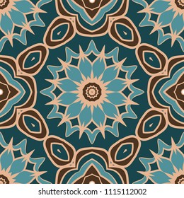 Unique, abstract floral color pattern. Seamless vector illustration. For design, wallpaper, background, print