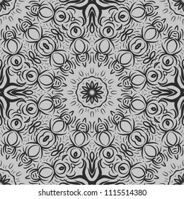 Unique, abstract floral color pattern. Seamless vector illustration. For design, wallpaper, background, ornament, bohemian print.