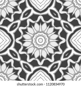 Unique, abstract floral color pattern. Seamless vector illustration. For design, wallpaper, background, print