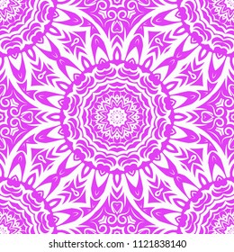 Unique, abstract floral color pattern. Seamless vector illustration. For design, wallpaper, background, ornament, bohemian print.