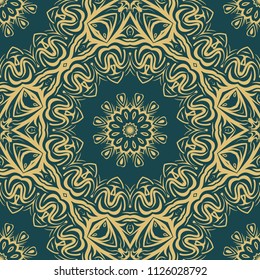 Unique, abstract floral color pattern. Seamless vector illustration. For design, wallpaper, background, ornament, bohemian print.