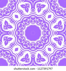 Unique, abstract floral color pattern. Seamless vector illustration. For design, wallpaper, background, ornament, bohemian print.