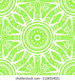 Unique, abstract floral color pattern. Seamless vector illustration. For design, wallpaper, background, fantastic print.