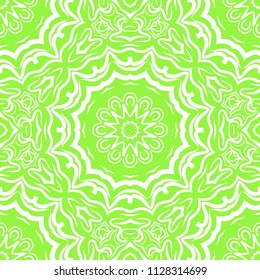 Unique, abstract floral color pattern. Seamless vector illustration. For design, wallpaper, background, ornament, bohemian print.