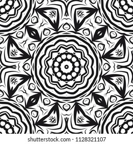 Unique, abstract floral color pattern. Seamless vector illustration. For design, wallpaper, background, fantastic print.
