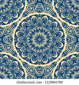 Unique, abstract floral color pattern. Seamless vector illustration. For design, wallpaper, background, fantastic print.