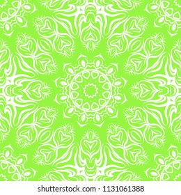 Unique, abstract floral color pattern. Seamless vector illustration. For design, wallpaper, background, fantastic print.