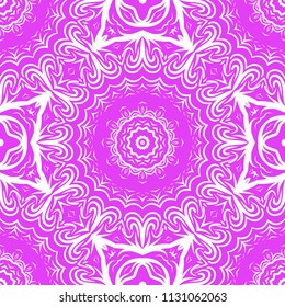 Unique, abstract floral color pattern. Seamless vector illustration. For design, wallpaper, background, ornament, bohemian print.