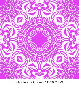Unique, abstract floral color pattern. Seamless vector illustration. For design, wallpaper, background, ornament, bohemian print.