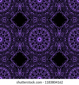 Unique, abstract floral color pattern. Seamless vector illustration. For fantastic design, wallpaper, background, fantastic print