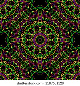 Unique, abstract floral color pattern. Seamless vector illustration. For fantastic design, wallpaper, background, fantastic print