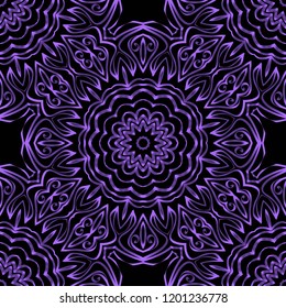 Unique, abstract floral color pattern. Seamless vector illustration. For fantastic design, wallpaper, background, fantastic print